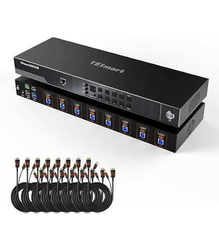 TESmart USB3.0 HDMI KVMスイッチ 4K@60Hz Amazon.com: TESmart USB 3.0 HDMI KVM Switch 8 Port 4K@60Hz, 8X1